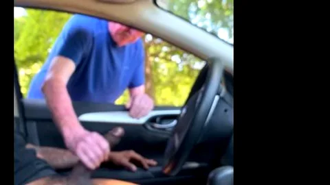 Cruising Grandpa Helps Me Cum In My Car