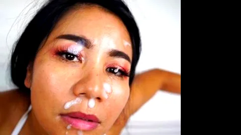 Facial Cumshots for Asian Milf Slut