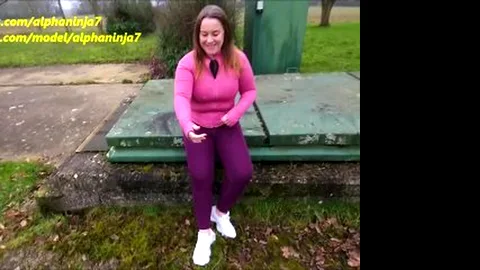 Fuck Cum Piss on Me, Wet Myself in Public Park