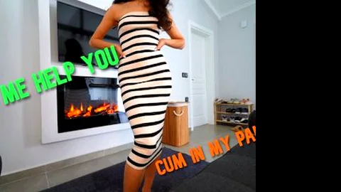 Sexy Stepmom caught her Stepson jerking off her panties