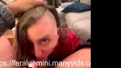 Throat fucked by Daddy